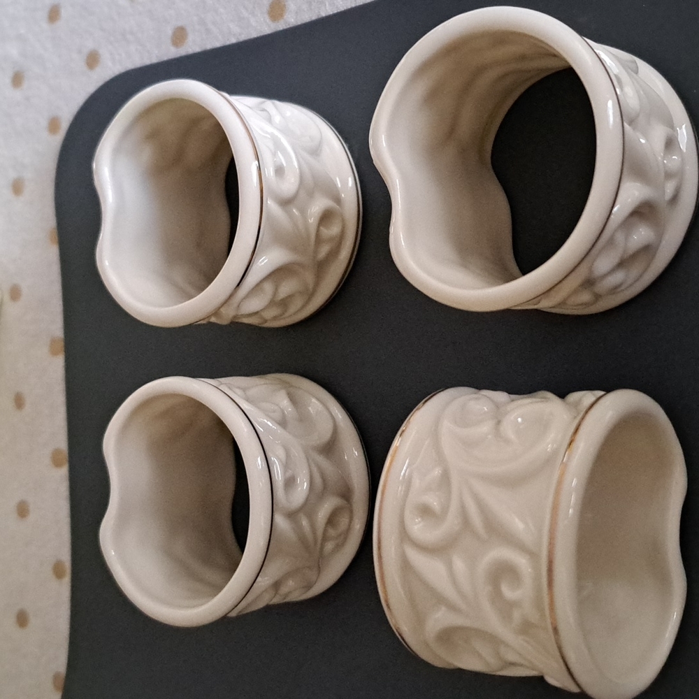 Lenox carved napkin rings